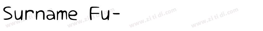 Surname Fu字体转换